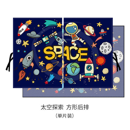 Children's car window sunshade magnetic suction double-layer perspective mesh sun protection heat insulation light blocking side window cartoon curtain