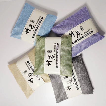 500g new car formaldehyde absorption in addition to odor activated carbon bamboo charcoal bag car carbon bag in addition to formaldehyde bamboo charcoal bag manufacturers wholesale