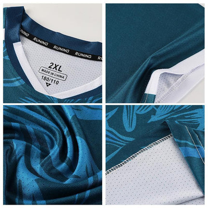 New Men's and Women's Quick-drying Breathable Adult Table Tennis Ball Suit Badminton Suit Tennis Sports Training Suit Running Suit Printed