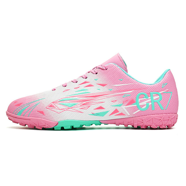 Cross-Border Cr7 Football Shoes Tf Broken Spikes Artificial Turf Ag Spike Leather Football Shoes for Men, Women, Kidsren, Teenagers and Students Training Shoes