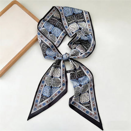 2025 New Long Scarf Korean Style Printed Temperament Scarf Summer Fashion Decorative Bangle Scarf Factory Wholesale