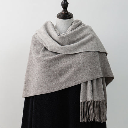Wool Scarf Korean Style Double-Sided Scarf for Women Autumn and Winter Warm Men's Shawl Versatile Cashmere Scarf Wholesale
