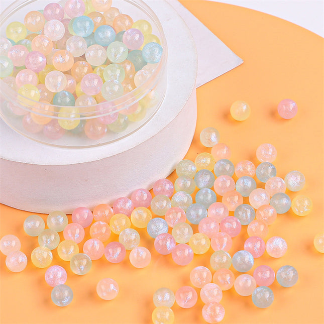 Acrylic magic color mermaid non-porous loose beads handmade DIY mobile phone shell decorative material jewelry accessories round beads