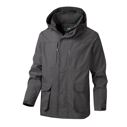 Men's Spring and Autumn Thin Outdoor Sports Multi-pocket Men's Casual Jacket Loose Windproof Overalls