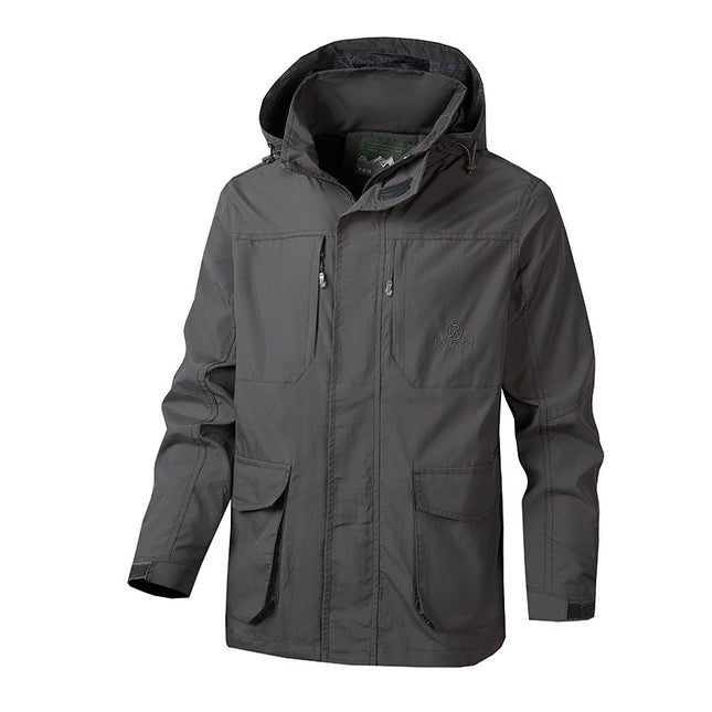 Men's Spring and Autumn Thin Outdoor Sports Multi-pocket Men's Casual Jacket Loose Windproof Overalls