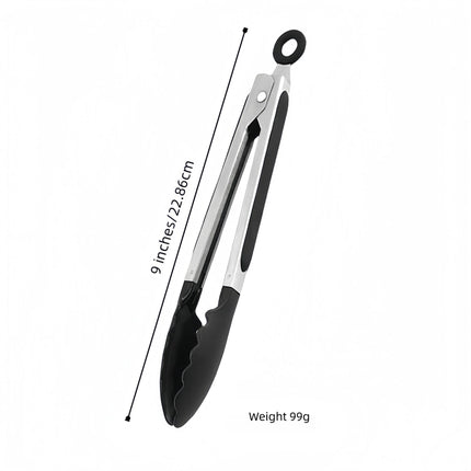 Cross-Border Silicone Clips, High Temperature Resistant Kitchen Anti-Scalding Barbecue Barbecue Clips, Food Clips, Household Stainless Steel Steak Clips