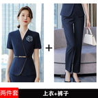 Two-Piece Navy Blue Jacket Pants / S