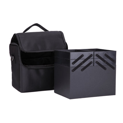 New Storage Bag Plaid Large Capacity High-Level Makeup Brush Set Makeup Makeup Artist Portable Cosmetic Bag