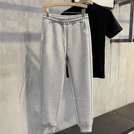 Autumn Simple Solid Color Cotton Sense Pants Men's Sports Pants All-match Trendy Casual Loose Straight Pants
