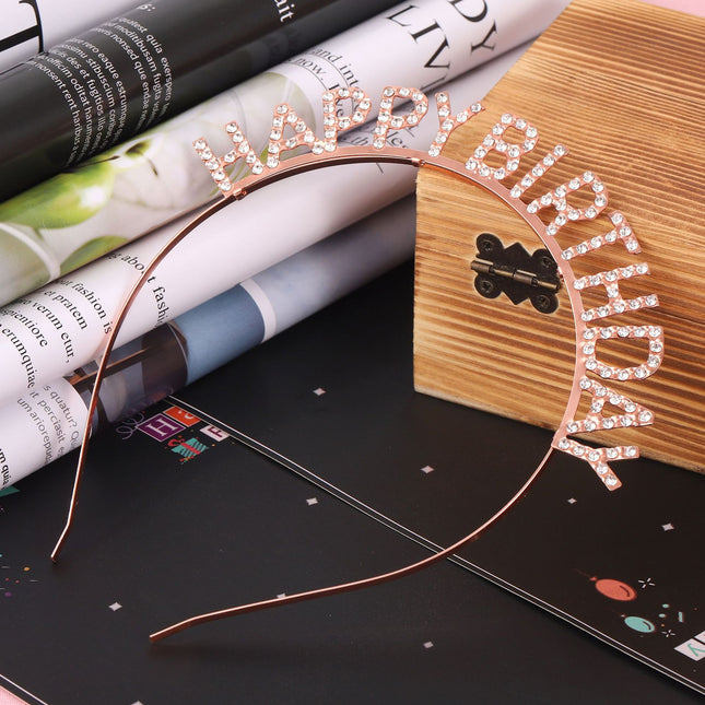 Decorations Iron Hair Hoop Ornaments Headband Cake Decoration Happy Birthday Letter Party Birthday Headband Halloween