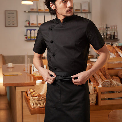 Chef Yibang Chef Work Clothes Short-Sleeved Men's Summer High-End New Catering Hotel Baking Cake Kitchen Chef Clothes
