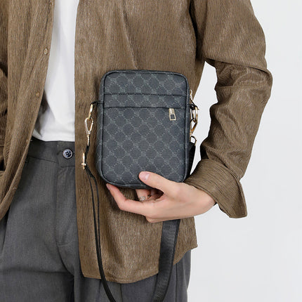 Cross-border Trendy Men's Small Satchel Portable Mini Printed Casual Shoulder Bag Lightweight Storage Bag Outgoing Crossbody Bag