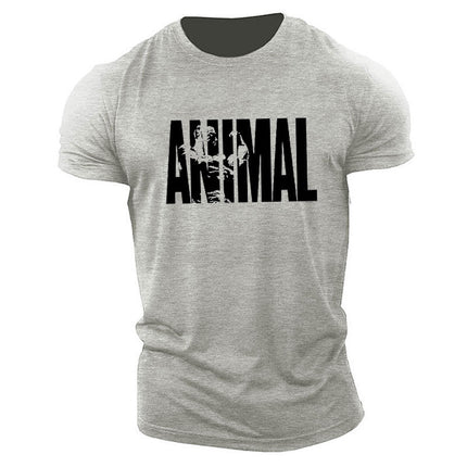 Trendy Cotton Elastic Loose Muscle Training Brothers Clothes Summer Fitness Sports T-shirt Short Sleeve Men's Running Half Sleeve