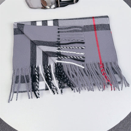 Autumn and winter European and American classic plaid pattern all-match fashion simple wool thick warm extended scarf shawl