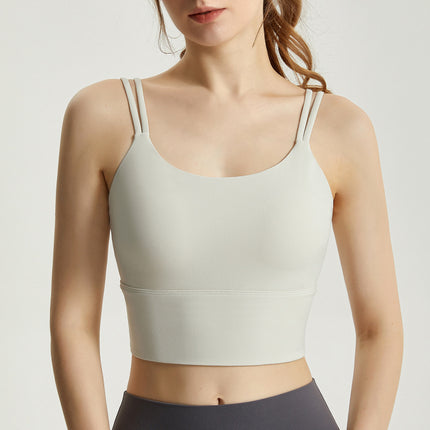 One-piece Sports Underwear Women's Anti-shock and Anti-sagging High-strength Running Bra Yoga Vest Women's Fixed Cup Cross-border