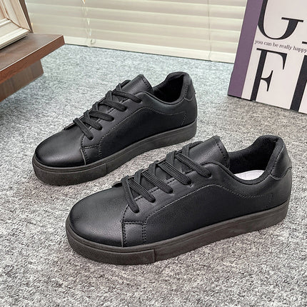 Cross-border Amazon Explosions White Shoes Spring and Summer New Lace-up Student Shoes Soft Sole Running Shoes Flat Non-slip Women's Shoes