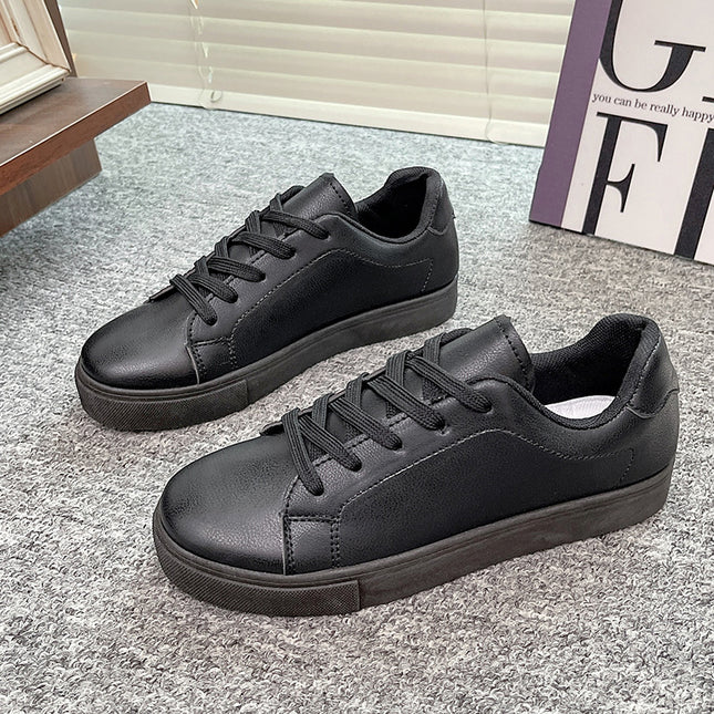 Cross-border Amazon Explosions White Shoes Spring and Summer New Lace-up Student Shoes Soft Sole Running Shoes Flat Non-slip Women's Shoes