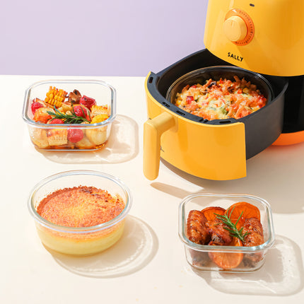 Baby food supplement box cooking microwave oven oven fryer refrigerator glass bowl mini lunch box sealed with lid storage