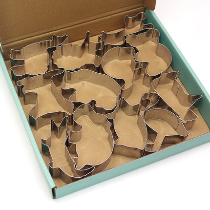 Wholesale animal series stainless steel biscuit mould suit lion tiger elephant animal biscuit biscuit cutting mould