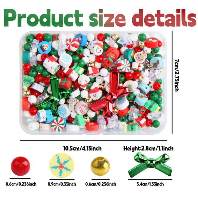 Cross-border Christmas Accessories DIY Jewelry Accessories Set Box Homemade Beaded Material Bag Jewelry Bracelet Making Kit