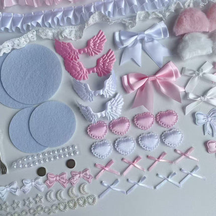 Gumei Handmade Accessories Set Lace Accessories DIY Support Fan Pain Bag Bar Material Bag Handmade Ear Decoration