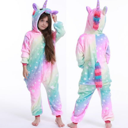 Mixed Batch Adult Children's Autumn and Winter Siaman Pajamas Tianma Unicorn Cartoon Cute Siaman Outer Wear Home Clothes