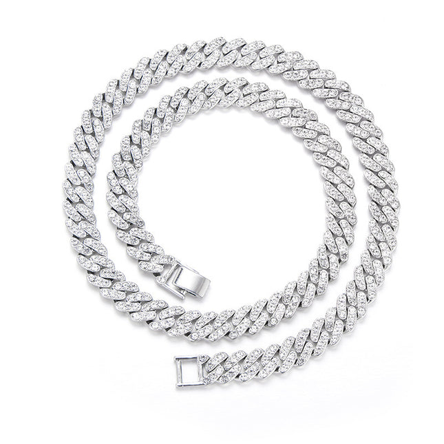 Foreign trade Europe and the United States new full diamond letters ANGEL ANGEL pendant grass font name hip-hop necklace jewelry