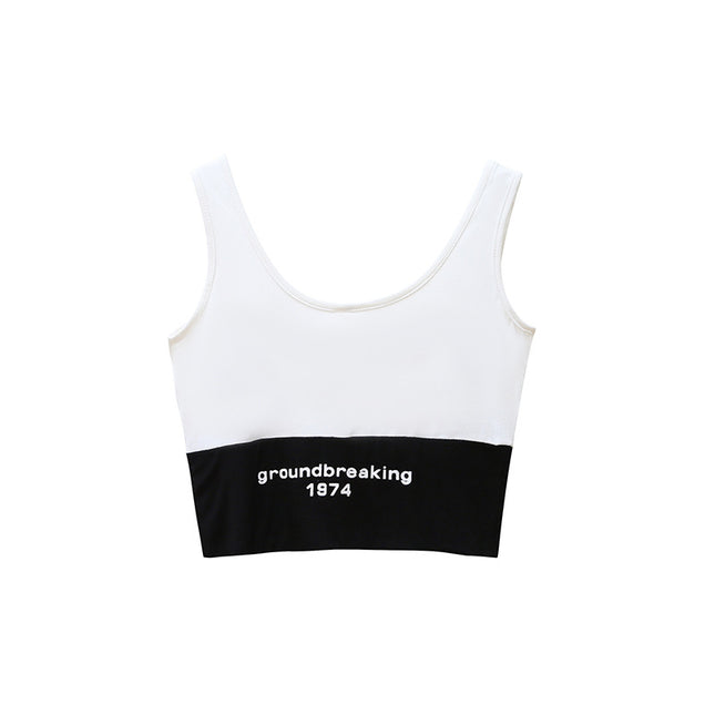 Trendy Loose-Fitting Short-Sleeve Crop Top Two-Piece Set Casual Cotton Commuting Jazz Dance Square Dance Modern Dance Practice Top