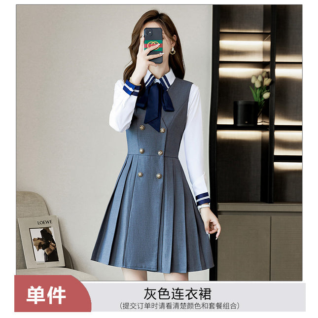 Kindergarten teacher garden clothes interview clothing dress suit group kindergarten teacher fashion temperament early education overalls women