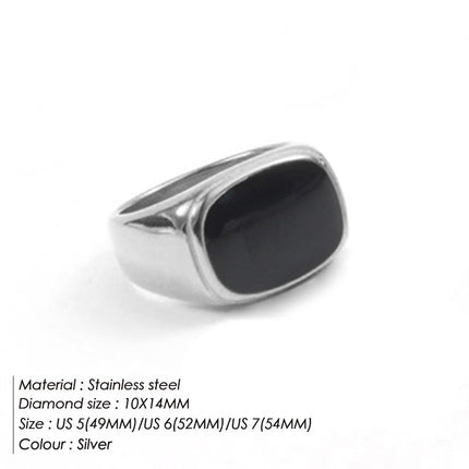 European and American Stainless Steel Ring Square Ring Gold White Ring Women Jewelry Ring Ring Wholesale