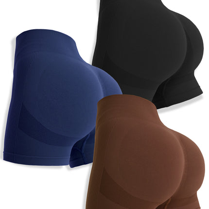 Mu Yao European and American Seamless Yoga Shorts for Women, Peach Butt Tight-Fitting Butt-Lifting Sports Shorts, Running Quick-Drying Fitness Pants