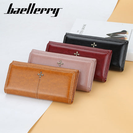 Wallet Women's Long Korean Style Fashion Glossy Multi-Card Slot Large-Capacity Card Holder Multi-Functional High-End Clutch Bag