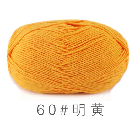 Su He 4-strand Milk Cotton Baby Wool Combed Cotton Fine Wool Hand Knitted Sweater Pure Cotton Baby Wool Ball