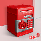 Red password piggy bank [door] english color box