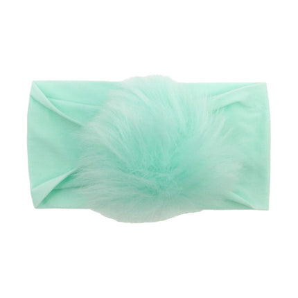 2023 new children's seamless hair band Europe and the United States new baby nylon fur ball headscarf baby hair band