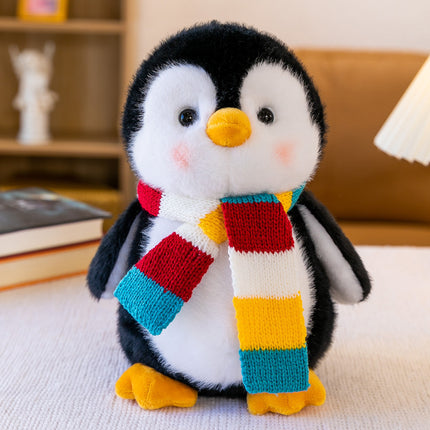 Cute Christmas Penguin Plush Teddy Bear Small Doll Machine Toy Living Room Decoration Children's Gift