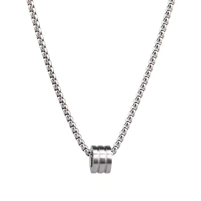 Personalized titanium steel non-fading color small man waist transfer bead necklace jewelry men's hip hop gay small man waist sweater chain