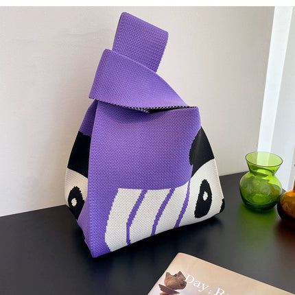 National Treasure Series Panda Knitted Bag Cute Tote Bag Panda Travel Souvenir 2023 New National Trend Bag