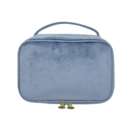 Cross-border fashion flannel cosmetic case large capacity high sense multi-functional convenient portable cosmetic case a batch