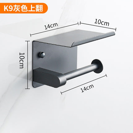 Stainless Steel Paper Towel Holder Without Punching Bathroom Toilet Paper Shelf Storage Rack Toilet Paper Towel Box Roll Paper Holder