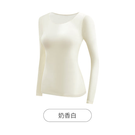 21701 Hyaluronic Acid Skin-beautifying Clothes Long-sleeved Heat-storing Traceless Lightweight Muscle-bottomed Long Johns suit Warm-keeping Underwear for Women