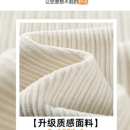 Women's wide-leg pants spring/autumn/winter New draping slimming loose high waist fleece-lined corduroy straight mop pants