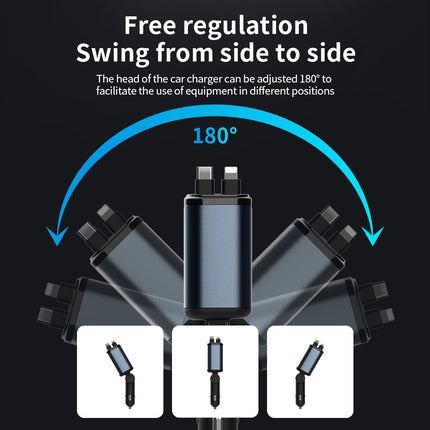 Cross-border X1 car-mounted charging mobile phone electrical appliances support 66W super fast charging PD30 telescopic breathing light atmosphere light C new