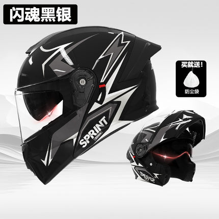 Foreign Trade Motorcycle Helmet Men's Face Helmet Four Seasons Universal Electric Vehicle Women's Motorcycle Half Helmet Winter Warm Safety Helmet