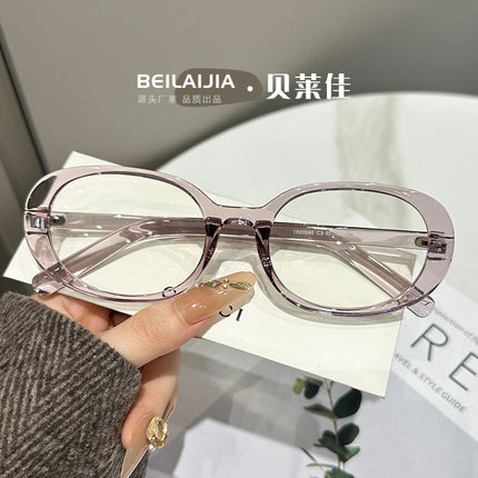 Ultra-Light Retro Tr Eyeglass Frames Korean Style for Women, Chanel-Inspired Blue Light Blocking Glasses, High-End Eyeglass Frames