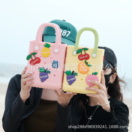 New Satchel Hot-Selling Silicone Hole Bag Cute Ins Style Mobile Phone Hole Bag DIY Decorative Piece Silicone Bag