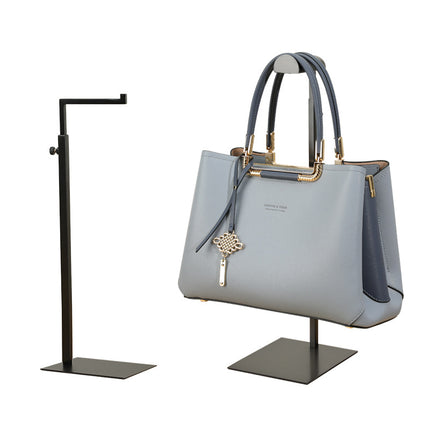 Simple Stainless Steel Hanging Bag Display Rack Counter Bag Display Hanger Leather Store Floor High and Low Support Bag Rack