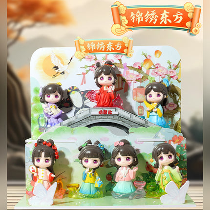 Dahuang nine-tailed fox (with lights) blind box creative tide play desktop small ornaments girlfriends girl heart birthday gift wholesale
