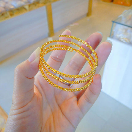 Sansheng III Bursting Didi Bead Bracelet Vietnam Shaggy Three Ring Bracelet Retractable Memory Elastic Bracelet Wholesale