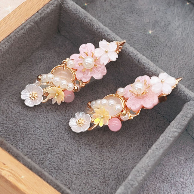 Antique Flower Hairpin Hair Accessories Hairpin Early Spring Accessories Hair Accessories Headwear Clip Advanced Sense Delicate Duckbill Clip